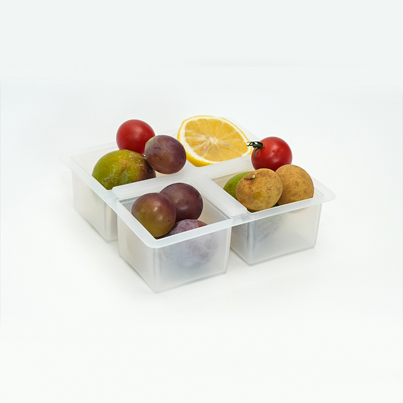 PE/PP vier-grid plastic hot pot container